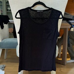 Black Sleeveless Tank with Pocket
